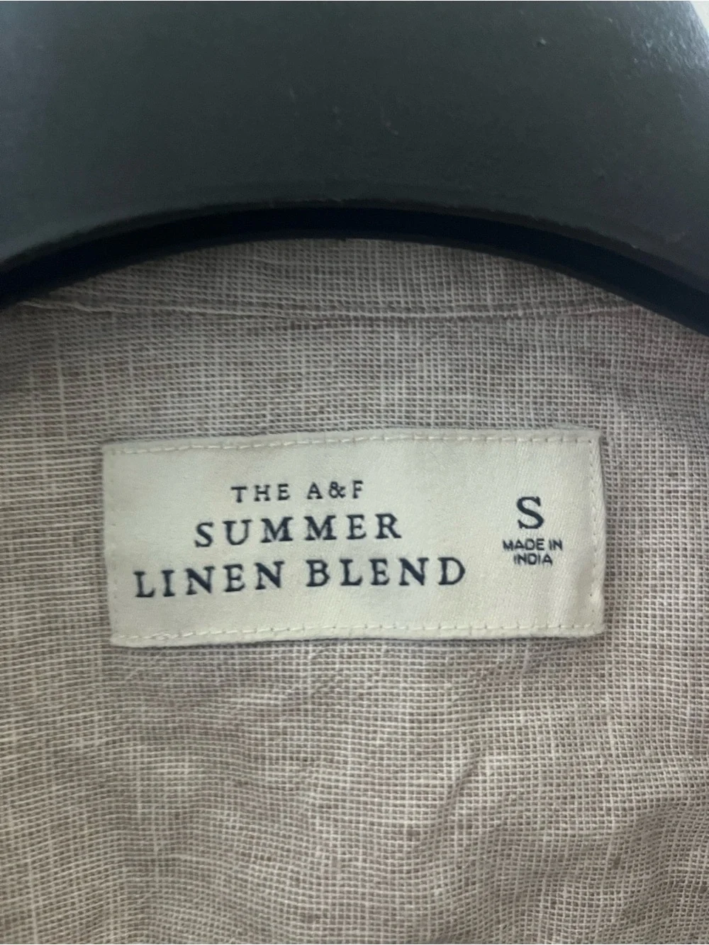 Abercrombie & Fitch Summer Linen Blend Shirt - Light Taupe